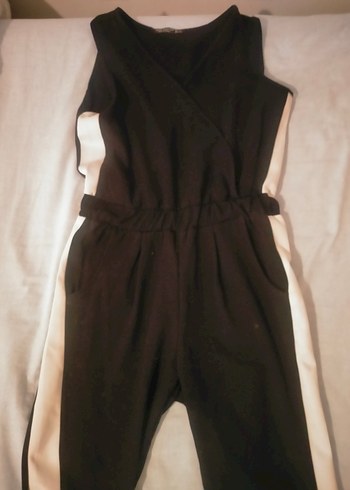 Beyaz çizgili tulum - Görsel 4