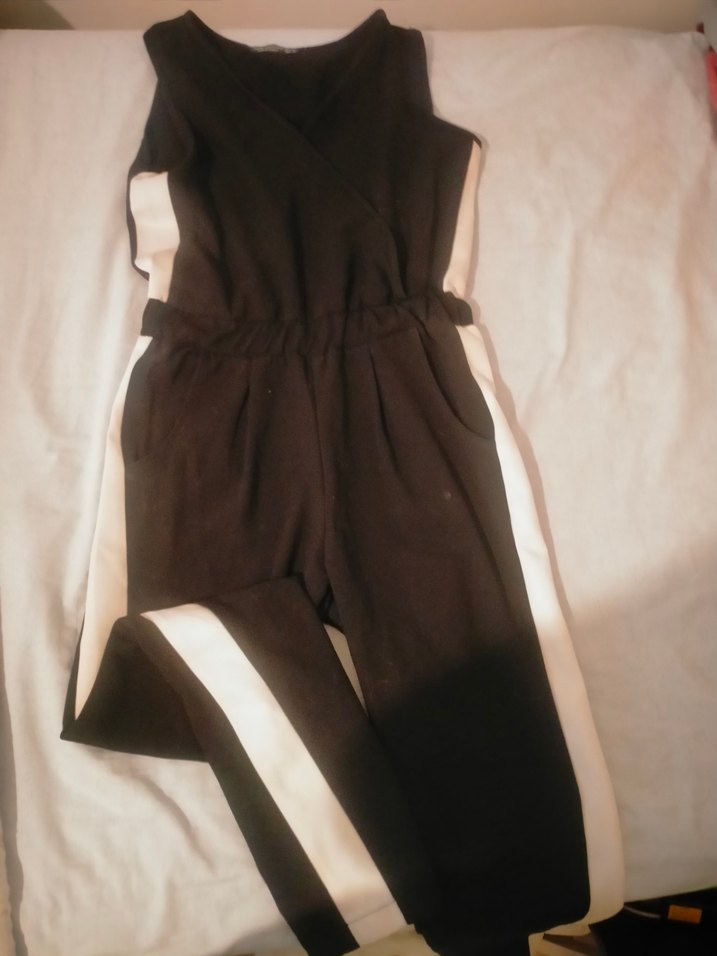 Beyaz çizgili tulum - Görsel 2