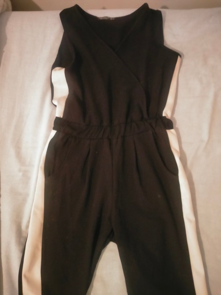 Beyaz çizgili tulum - Görsel 4