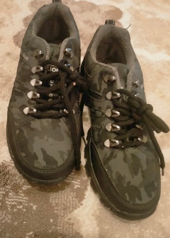 37 numara Kadın Siyah Kamuflaj Outdoor Ayakkabı - Görsel 5