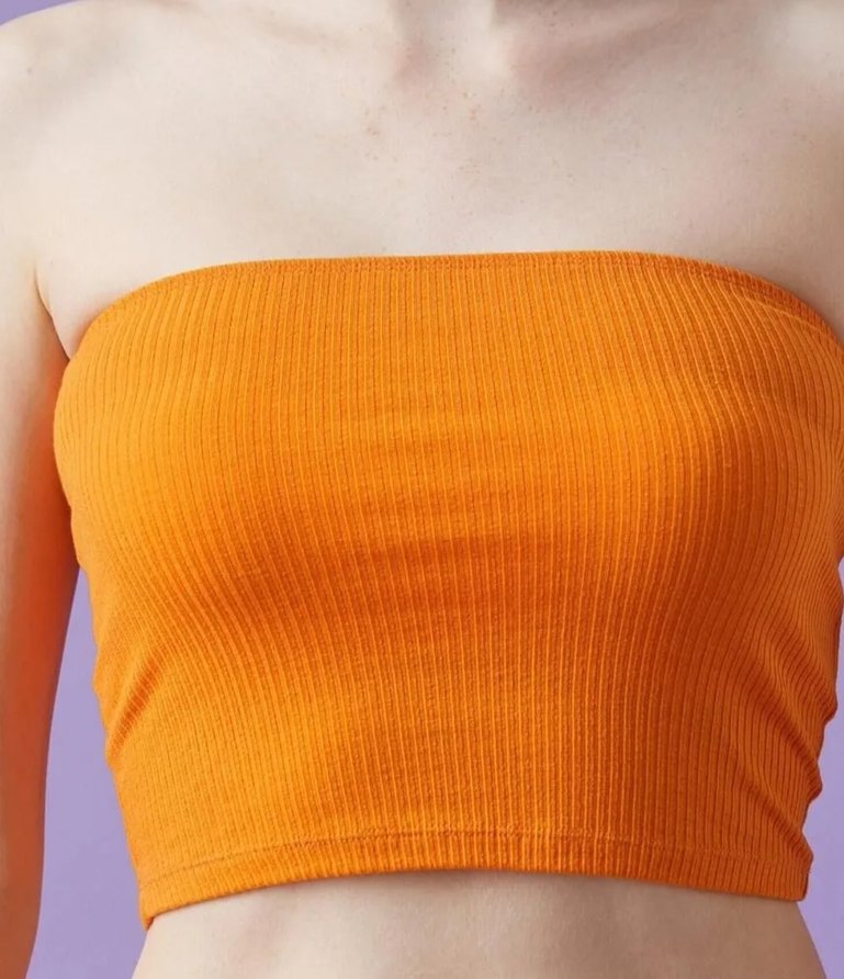 Turuncu Straplez Mini Büstiyer - Görsel 2