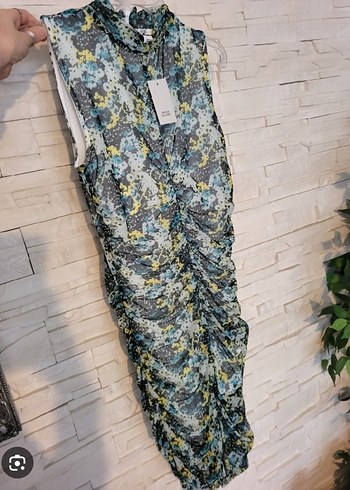 Kadın Çok Renkli İnce Fit Kalem Elbise - Görsel 3