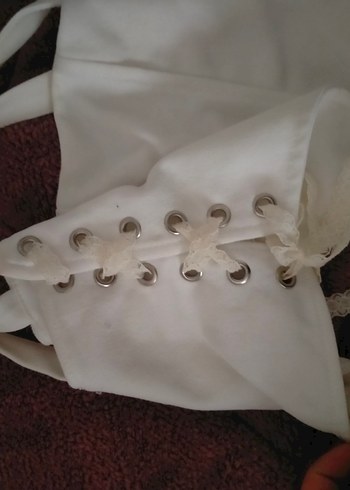 Beyaz Halter Yaka Bantlı Bustiyer - Görsel 2