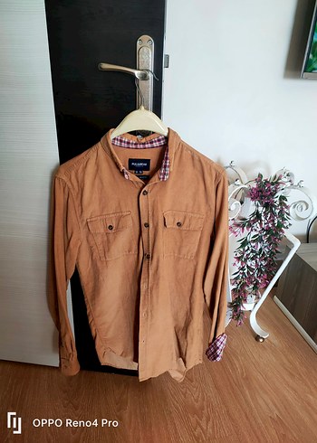 Düğmeli Kahverengi Süet Erkek Gömlek - Görsel 3