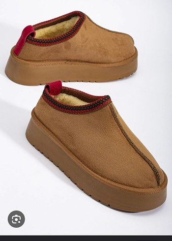 Kadın Kahverengi Süet Platform Topuklu Terlik - Görsel 4