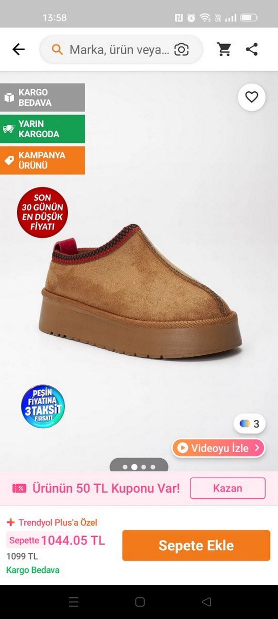 Kadın Kahverengi Süet Platform Topuklu Terlik - Görsel 2