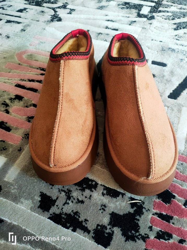 Kadın Kahverengi Süet Platform Topuklu Terlik - Görsel 3