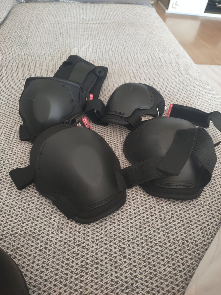 Siyah Motosiklet Diz Koruyucu Seti Velcro - Görsel 4