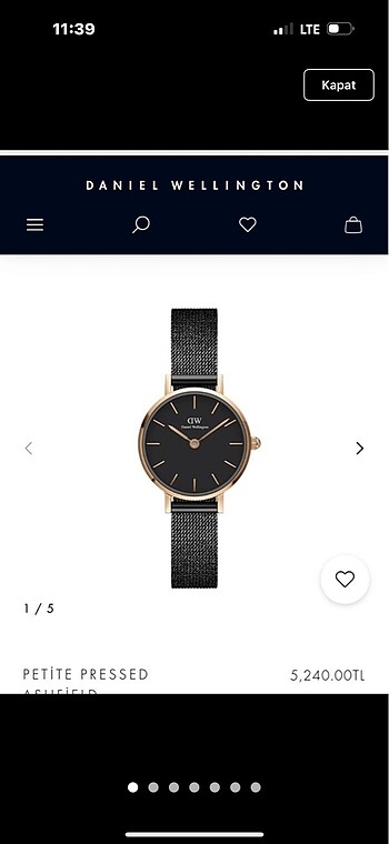 Daniel Wellington ORJ DW SAAT KORDONU SIFIR