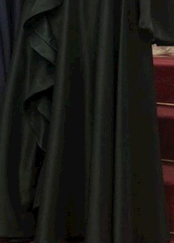 Yeşil Drapeli Uzun Abiye Elbise - Görsel 2