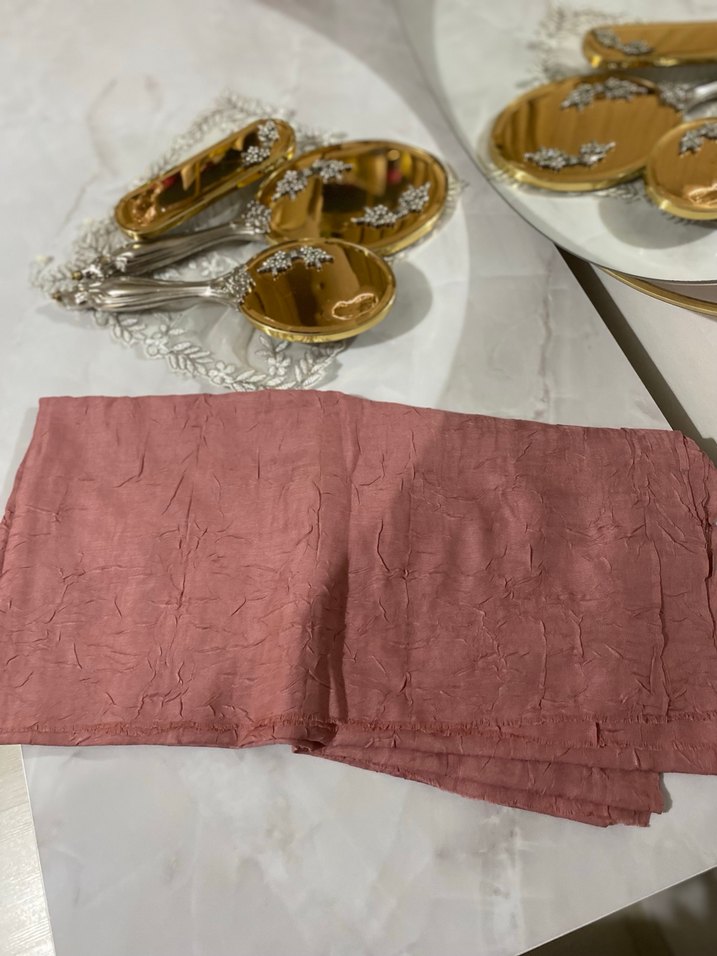 Bej Kadın Keten Şal - Görsel 2