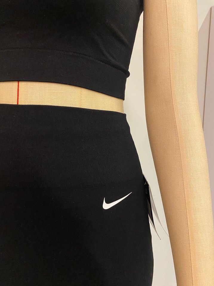 Siyah sporcu atlet  Spor Tayt - Görsel 5