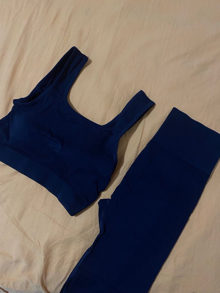 Siyah sporcu atlet  Spor Tayt - Görsel 2