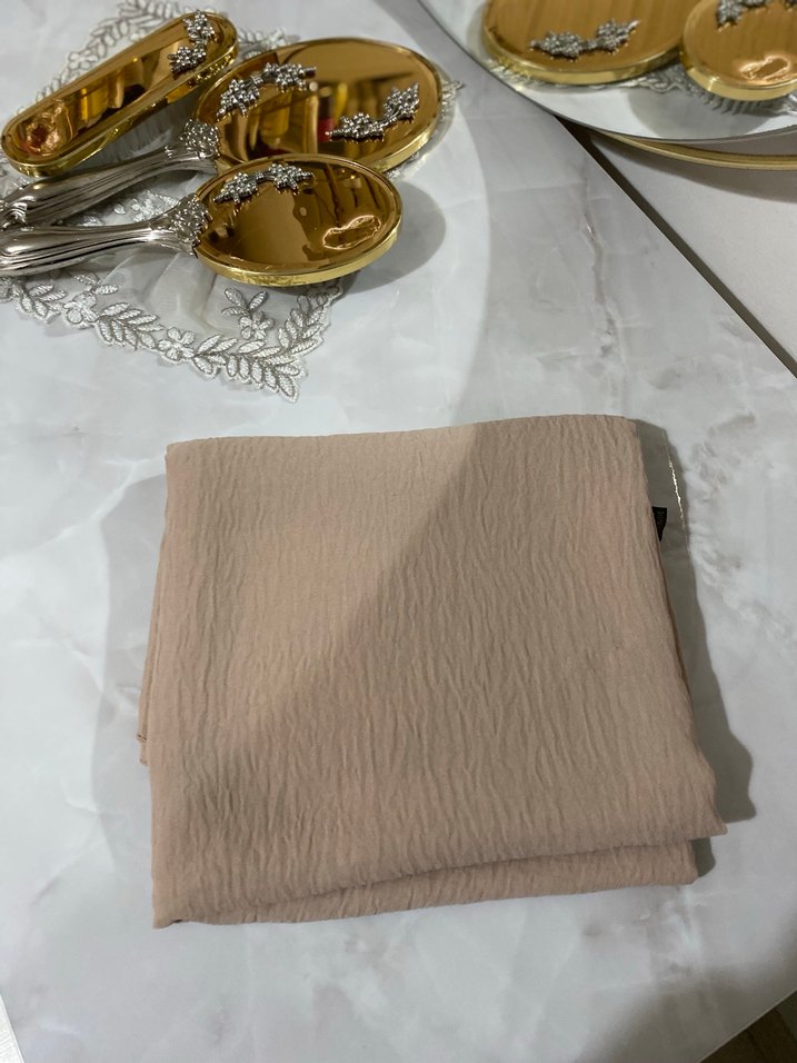 Bej Keten Kadın Şal - Görsel 2