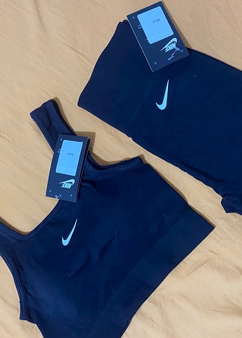 Nike Siyah Mini Spor Sütyeni ve tayt - Görsel 2