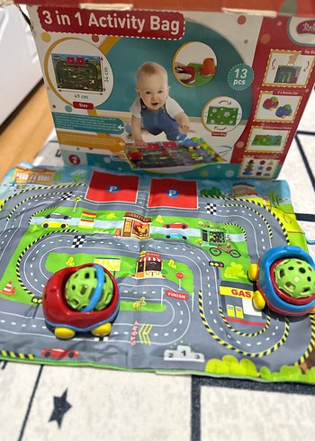 3'ü 1 Arada Renkli Bebek Oyun Matı