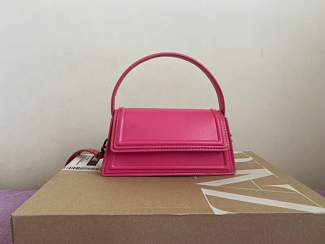Zara mini city pembe çanta