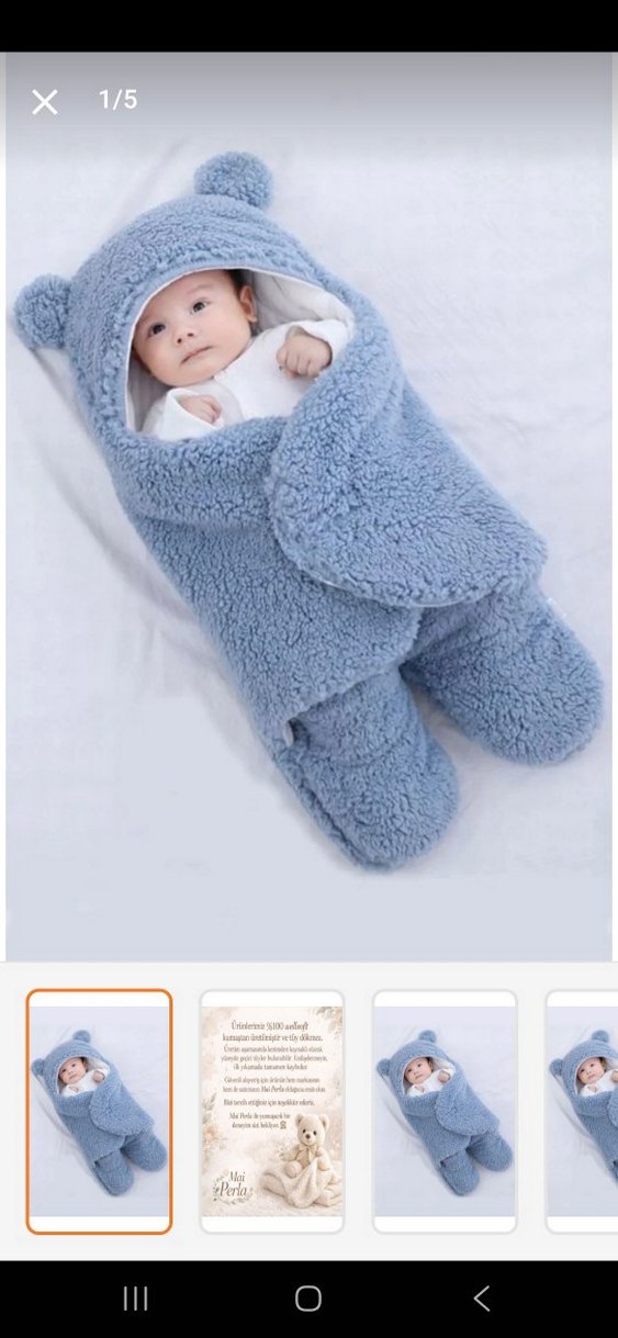 Bebekler için bej peluş battaniye - Görsel 3