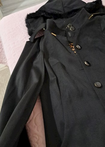 Leopar Desenli Kadın Uzun Kaban - Görsel 12