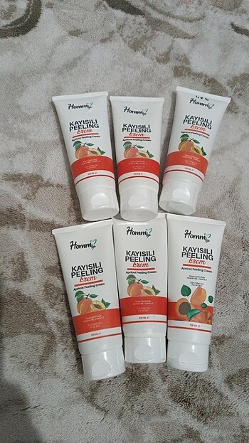 6 adet kayısılı. Peeling homm bitkisel