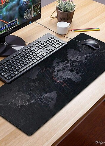 Dünya Haritalı Atlası Büyük Oyuncu Gaming Mouse Pad Kaydırmaz Ta