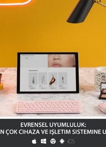 Logitech k380 Bluetooth Kablosuz Klavye ve Mouse Fare Set - Görsel 2