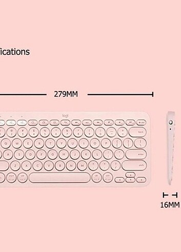 Logitech k380 Bluetooth Kablosuz Klavye ve Mouse Fare Set - Görsel 7