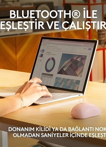 Logitech k380 Bluetooth Kablosuz Klavye ve Mouse Fare Set - Görsel 17