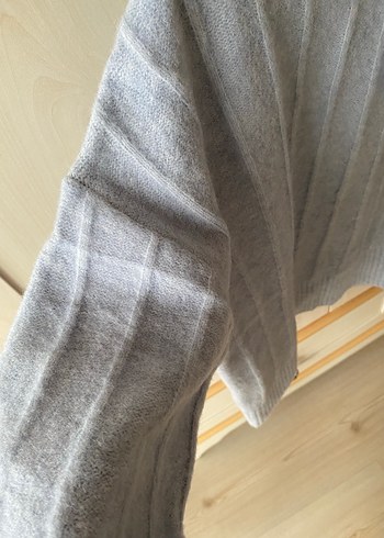 Gri Triko Kadın Uzun Kollu Kazak - Görsel 3