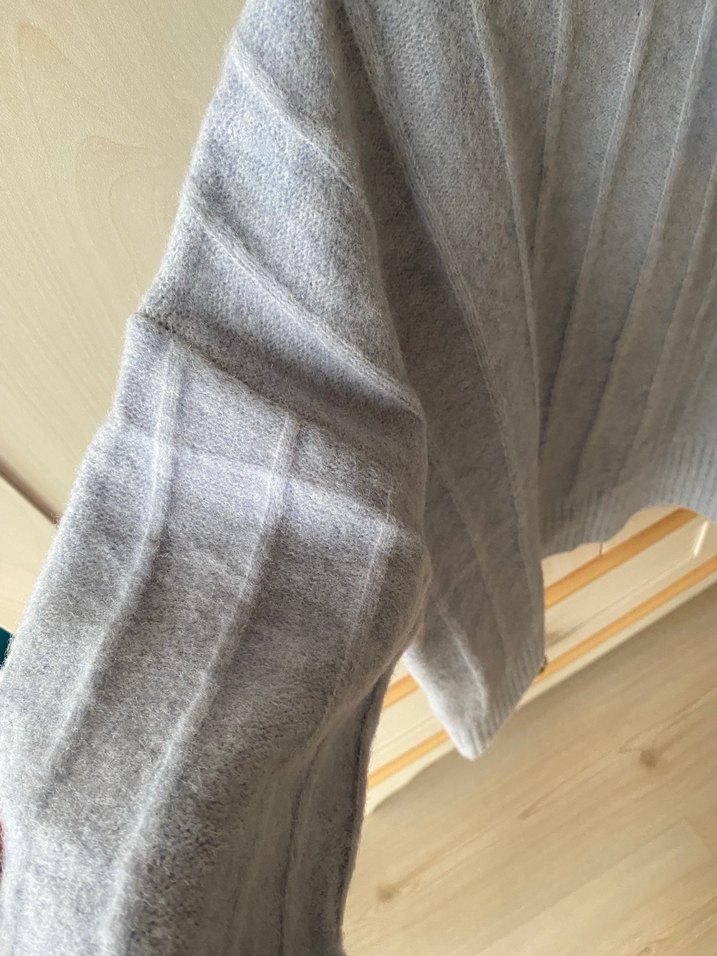 Gri Triko Kadın Uzun Kollu Kazak - Görsel 3