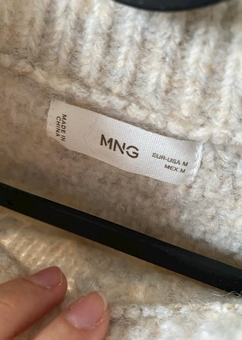 Bej Örgü Kadın Triko Kazak - Görsel 4