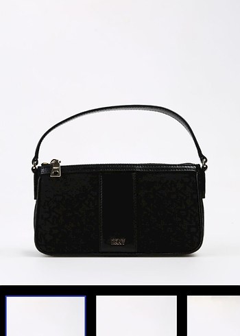 DKNY Siyah Desenli Kadın Tokalı Çanta - Görsel 3