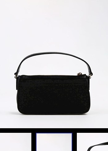 DKNY Siyah Desenli Kadın Tokalı Çanta - Görsel 5