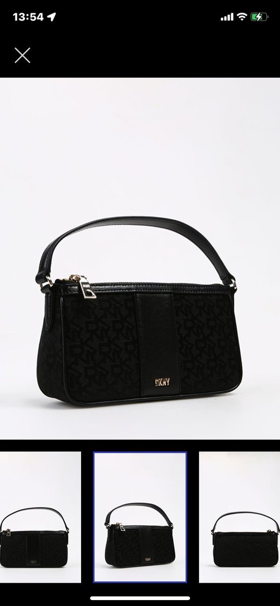 DKNY Siyah Desenli Kadın Tokalı Çanta - Görsel 4