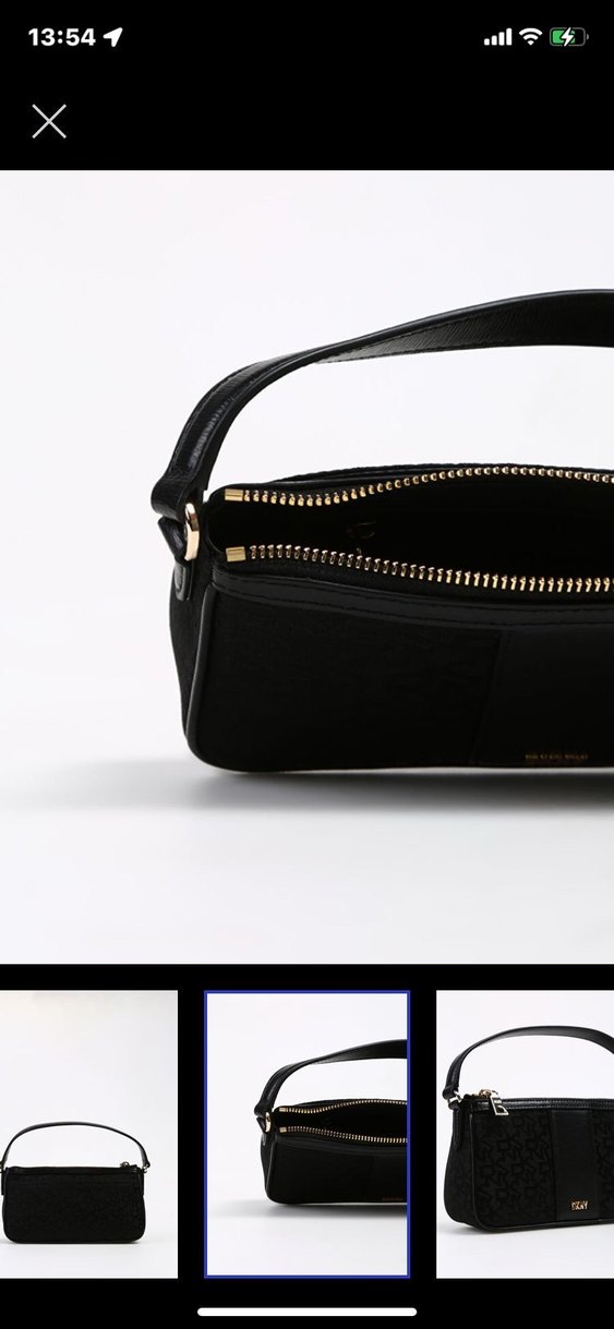 DKNY Siyah Desenli Kadın Tokalı Çanta - Görsel 2