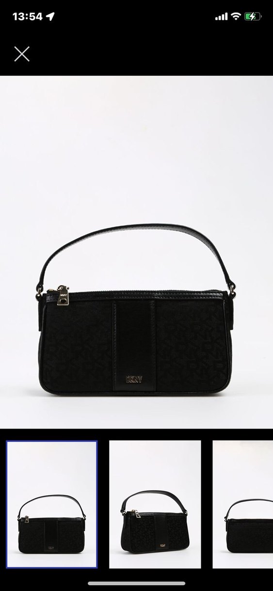 DKNY Siyah Desenli Kadın Tokalı Çanta - Görsel 3