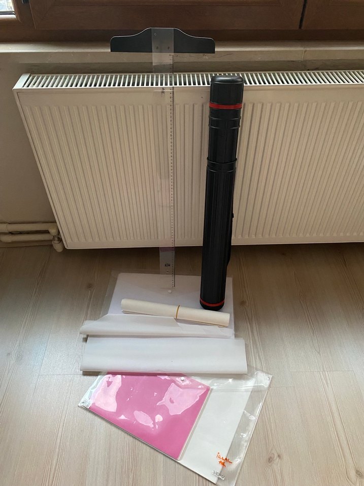 T cetveli, tüp,çizim kağıtları asetat kağıtları - Görsel 2