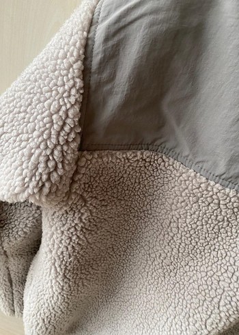 Gri Kadın Midi Boy Peluş Ceket - Görsel 7