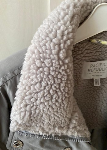 Gri Kadın Midi Boy Peluş Ceket - Görsel 9