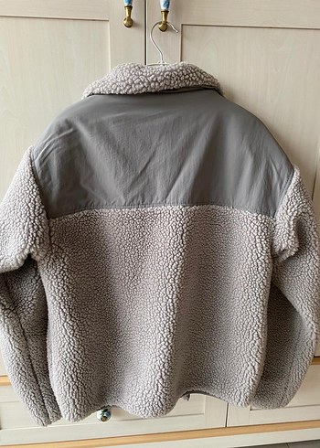 Gri Kadın Midi Boy Peluş Ceket - Görsel 8