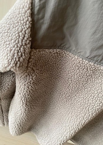 Gri Kadın Midi Boy Peluş Ceket - Görsel 6