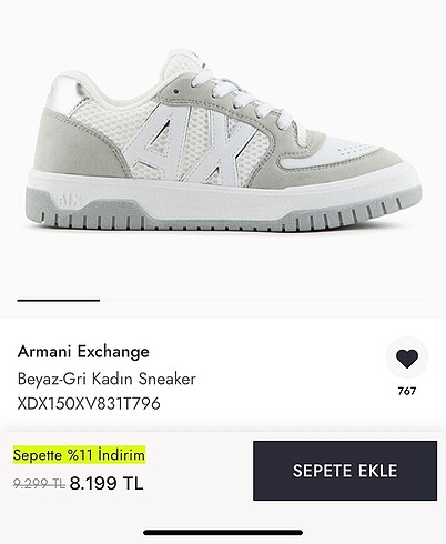 Armani exchange spor ayakkabı