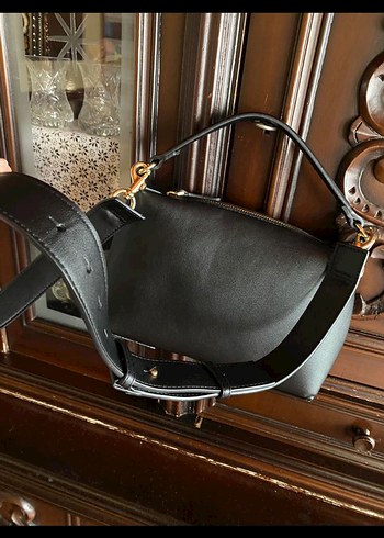 Siyah Deri Kadın Çanta - Görsel 3