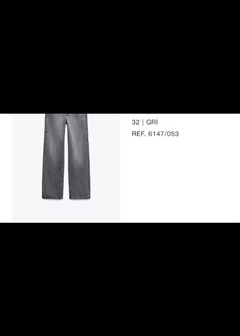 Gri Regular Fit Midi Kadın Kot Pantolon - Görsel 2