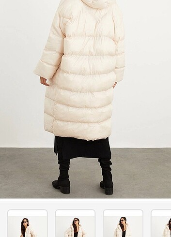 Oversize uzun sisme mont 