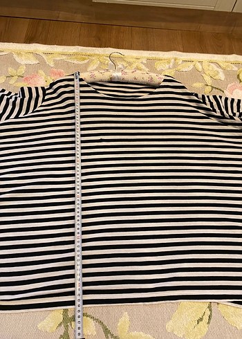 Çizgili Uzun yarım Hamile Bluzu - Görsel 4