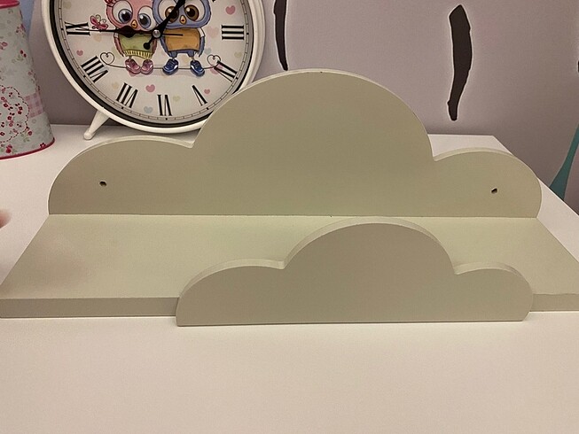 English home ahşap bulut kitaplık rafı - Görsel 6