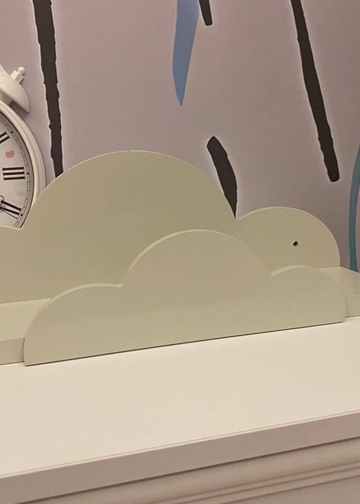 English home ahşap bulut kitaplık rafı - Görsel 2