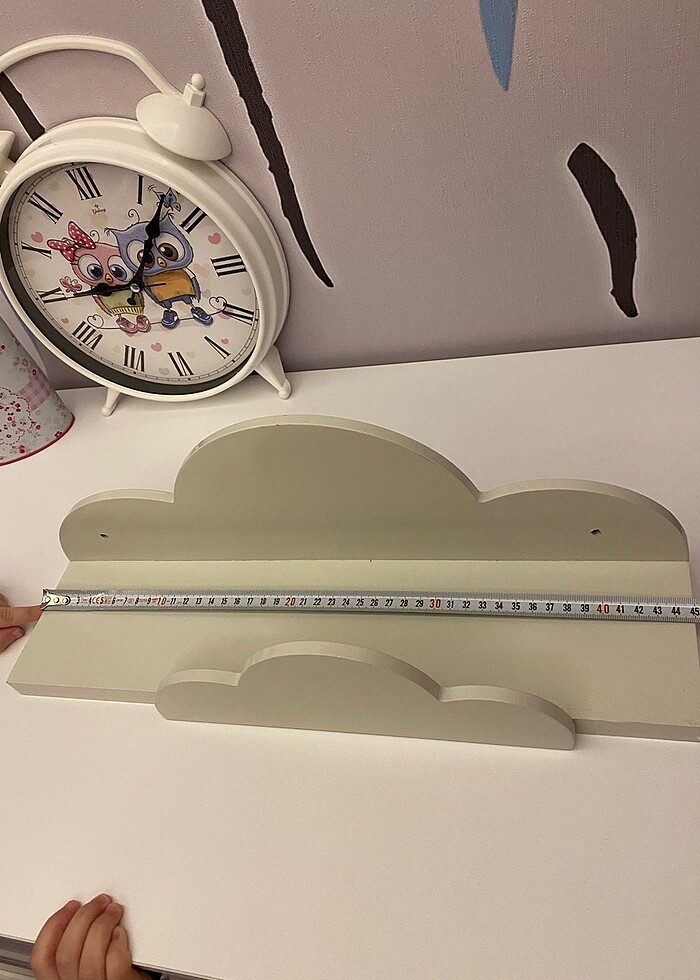 English home ahşap bulut kitaplık rafı - Görsel 4