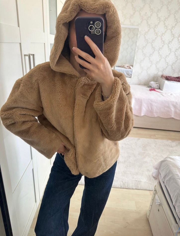 Oxxo Peluş Kahverengi Kürk - Görsel 2